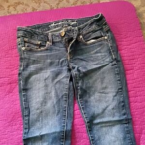 American Eagle Outfitters Women's Dark Blue Skinny Jeans